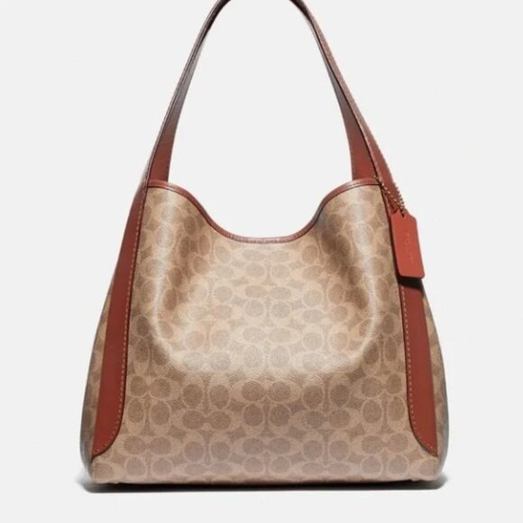 Coach Hadley Hobo 79249 Signature Canvas Bag with Heart Charm - Picture 2 of 16